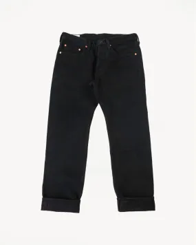 1877S - "Kurozome" Sashiko Selvedge Pants Slim Straight - Black