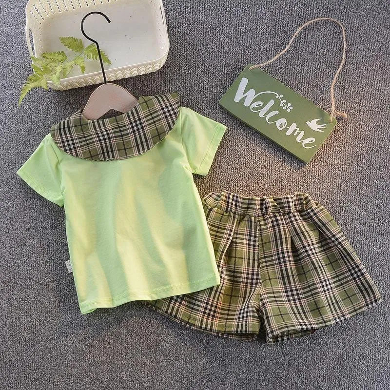 2-piece T-shirt & Plaid Pants for Toddler Girl