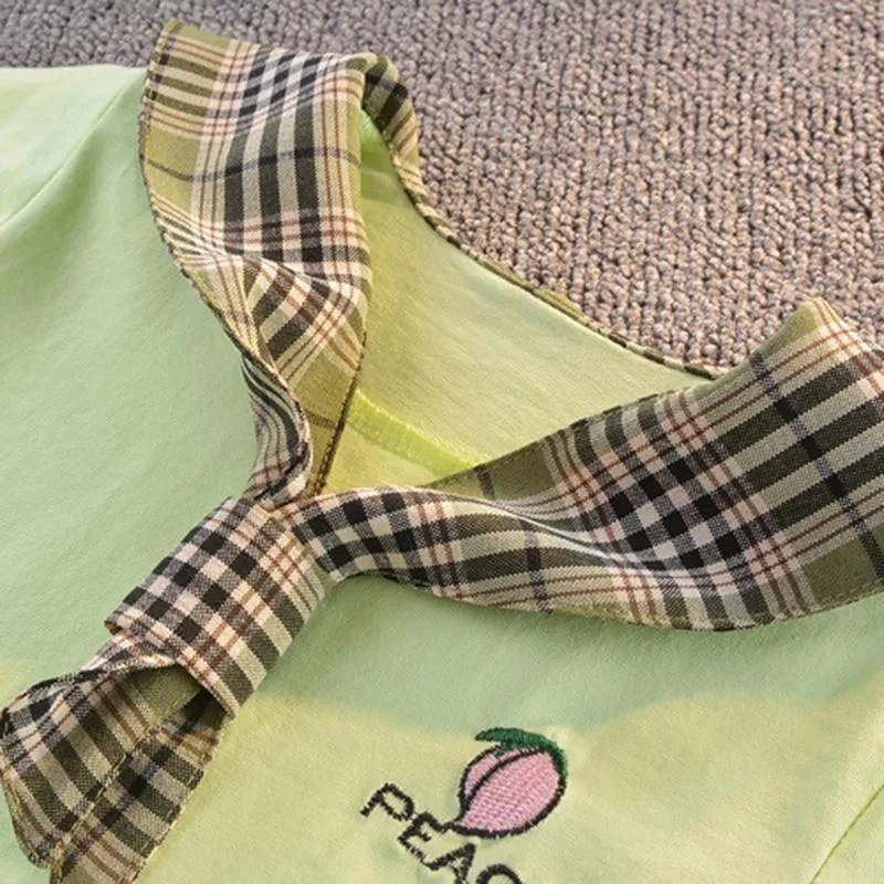 2-piece T-shirt & Plaid Pants for Toddler Girl