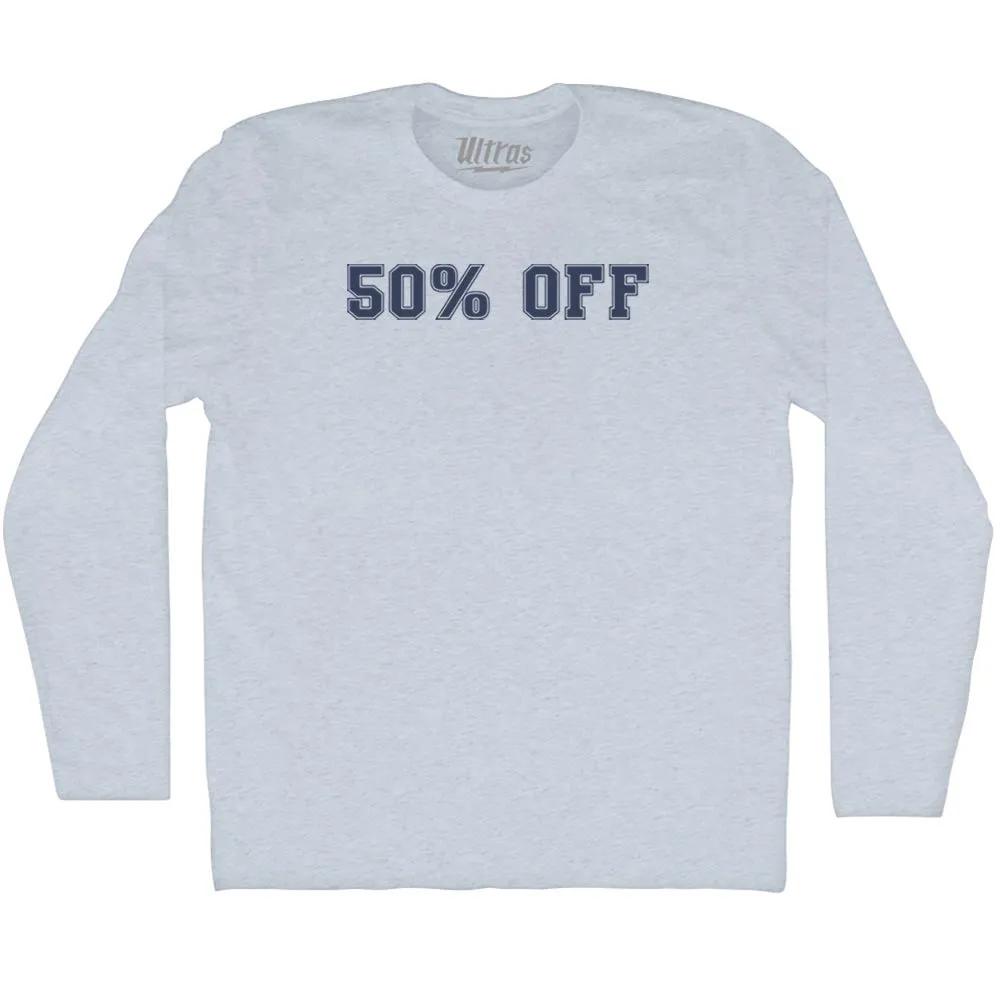 50% OFF Adult Tri-Blend Long Sleeve T-shirt