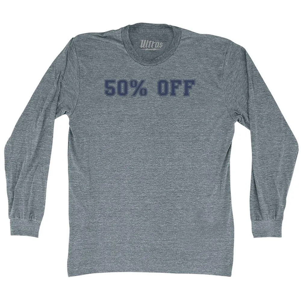 50% OFF Adult Tri-Blend Long Sleeve T-shirt