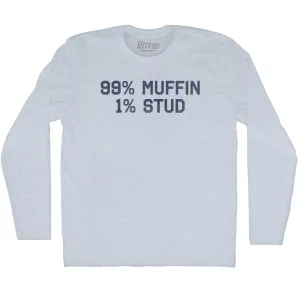 99% Muffin 1% Stud Adult Tri-Blend Long Sleeve T-shirt