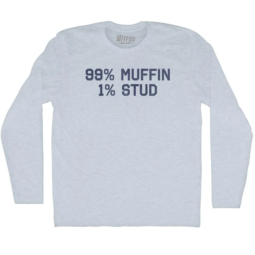 99% Muffin 1% Stud Adult Tri-Blend Long Sleeve T-shirt