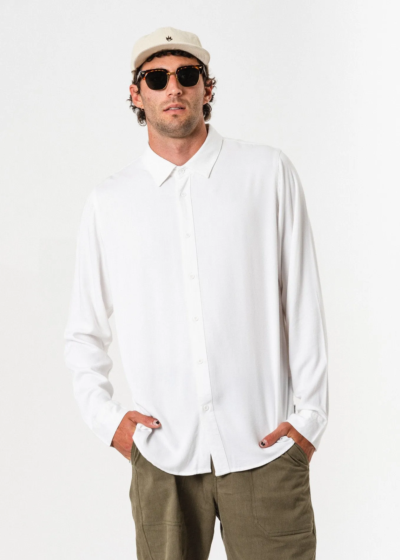 Afends Mens Yin Yang - Long Sleeve Shirt