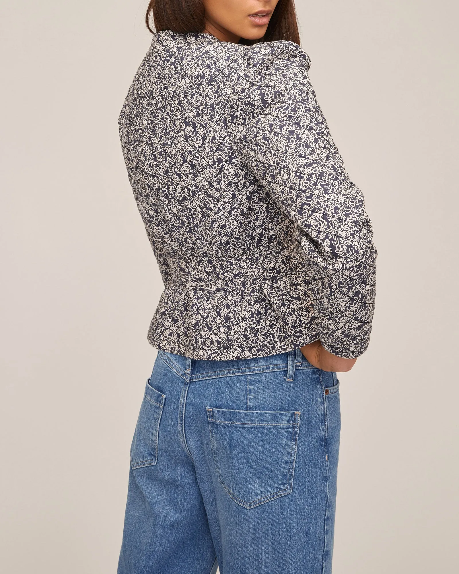 Albie Quilted Floral Shirt Jacket