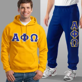 Alpha Phi Omega Hoodie and Sweatpants, Package Deal - TWILL