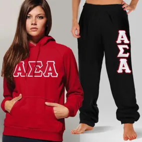 Alpha Sigma Alpha Hoodie and Sweatpants, Package Deal - TWILL