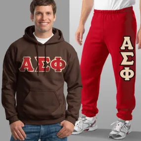 Alpha Sigma Phi Hoodie and Sweatpants, Package Deal - TWILL