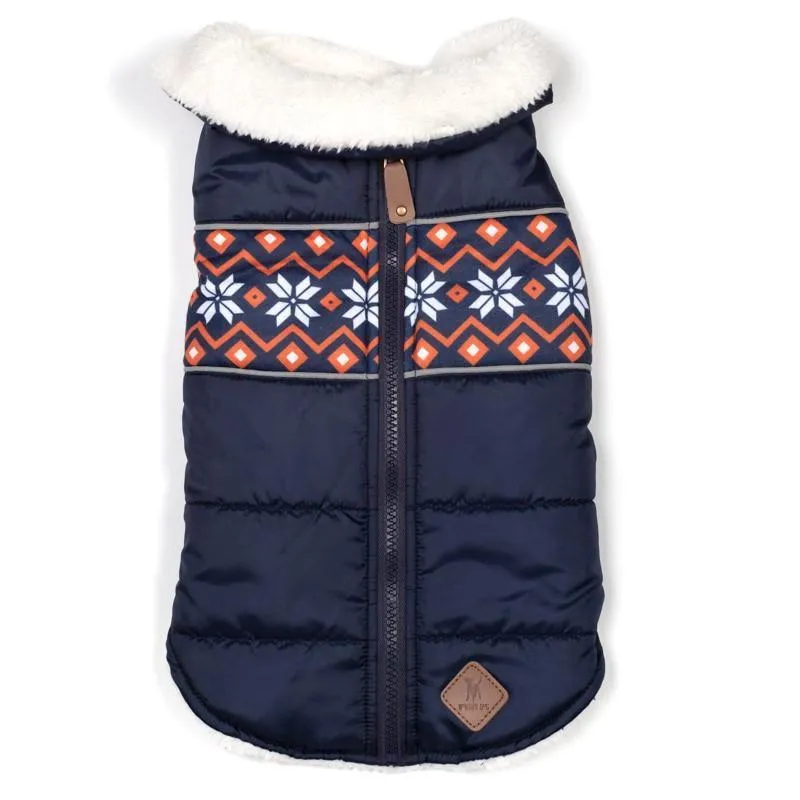 Aspen Puffer Dog Jacket Navy