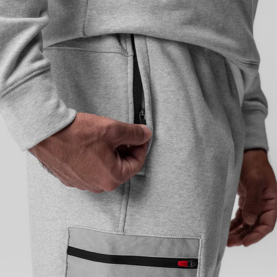 ASRV Tech-Terry™ Paneled Cinch Cargo Jogger Pants - Heather Grey