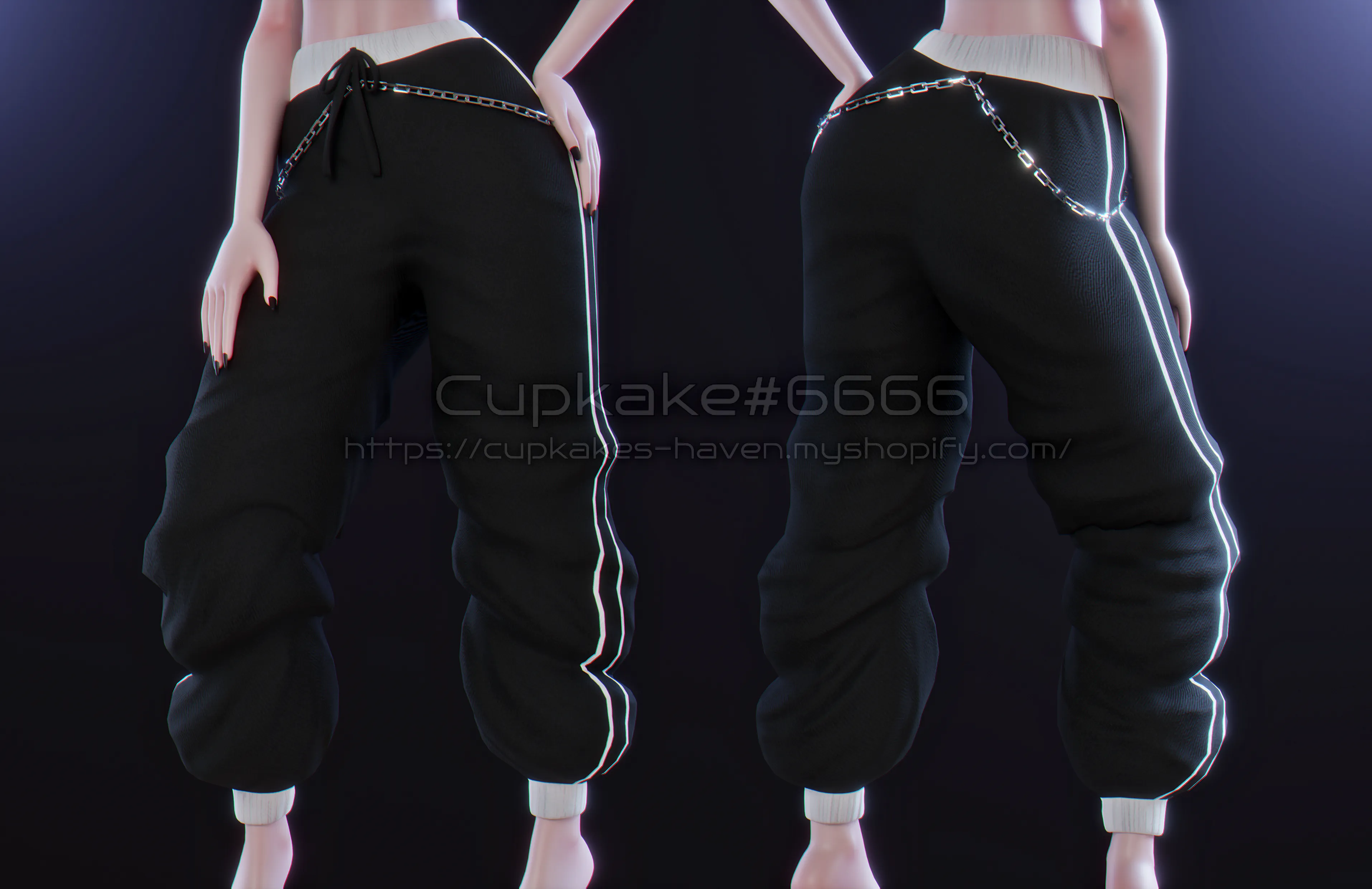 Baggy Sweatpants (3D Model Asset)(Commercial license)