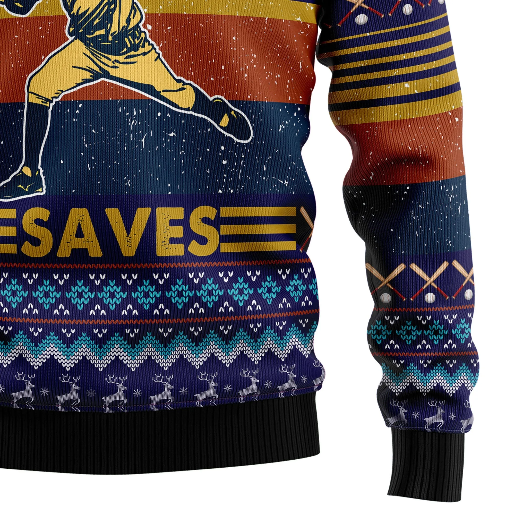 Baseball Jesus Save Ugly Christmas Sweater - Xmas Gifts For Him Or Her - Christmas Gift For Friends