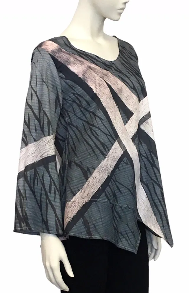 Belize Tunic "Pewter Stripe"