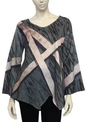 Belize Tunic "Pewter Stripe"