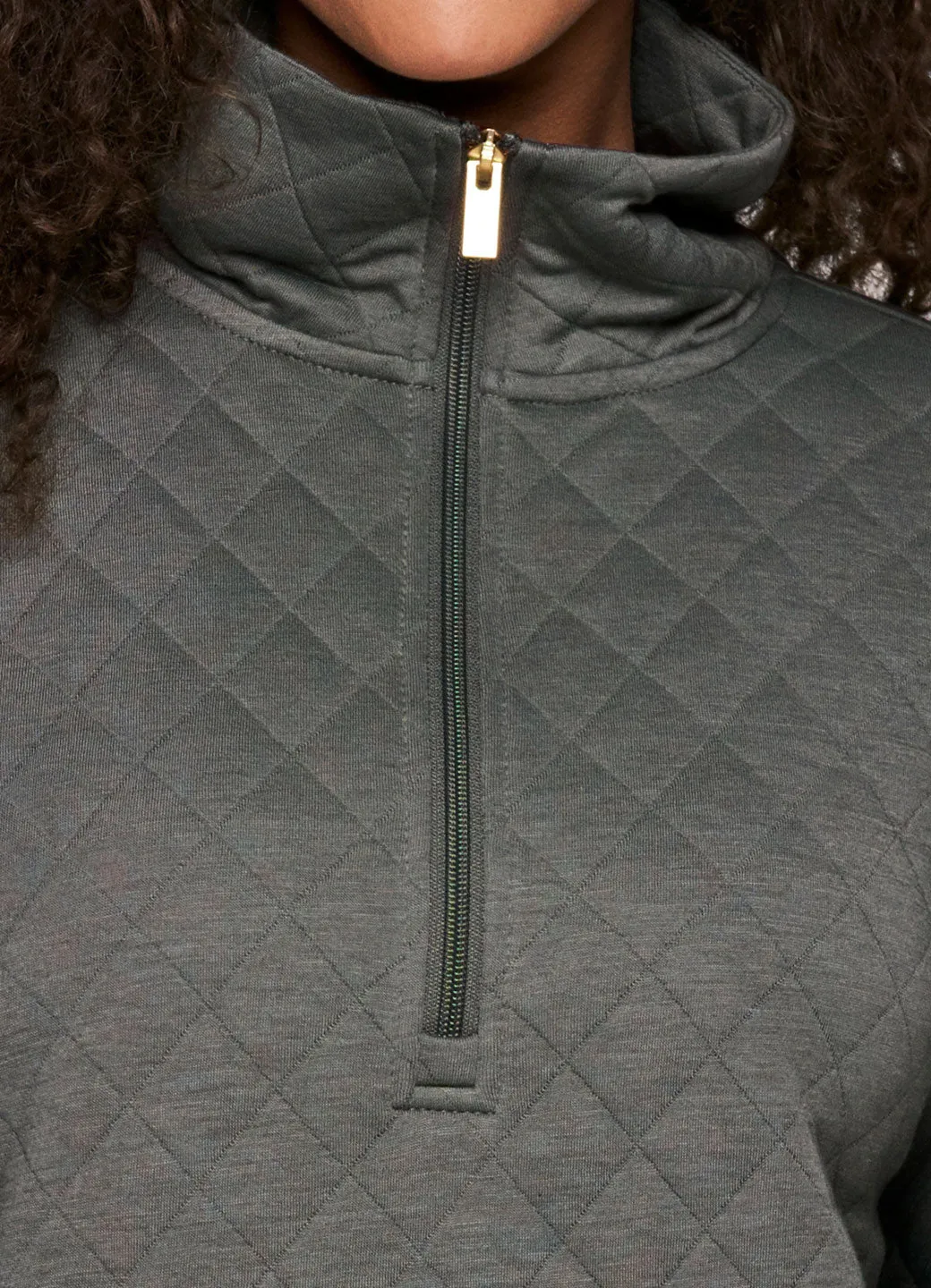 Birch Quilted 1/4 Zip Sweatshirt