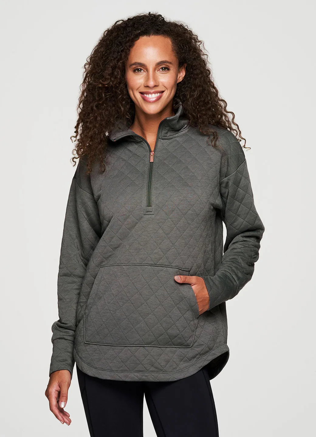 Birch Quilted 1/4 Zip Sweatshirt