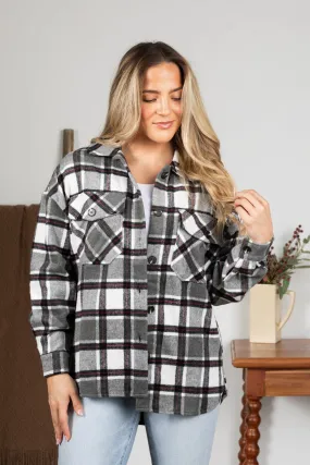 Black And White Plaid Shacket