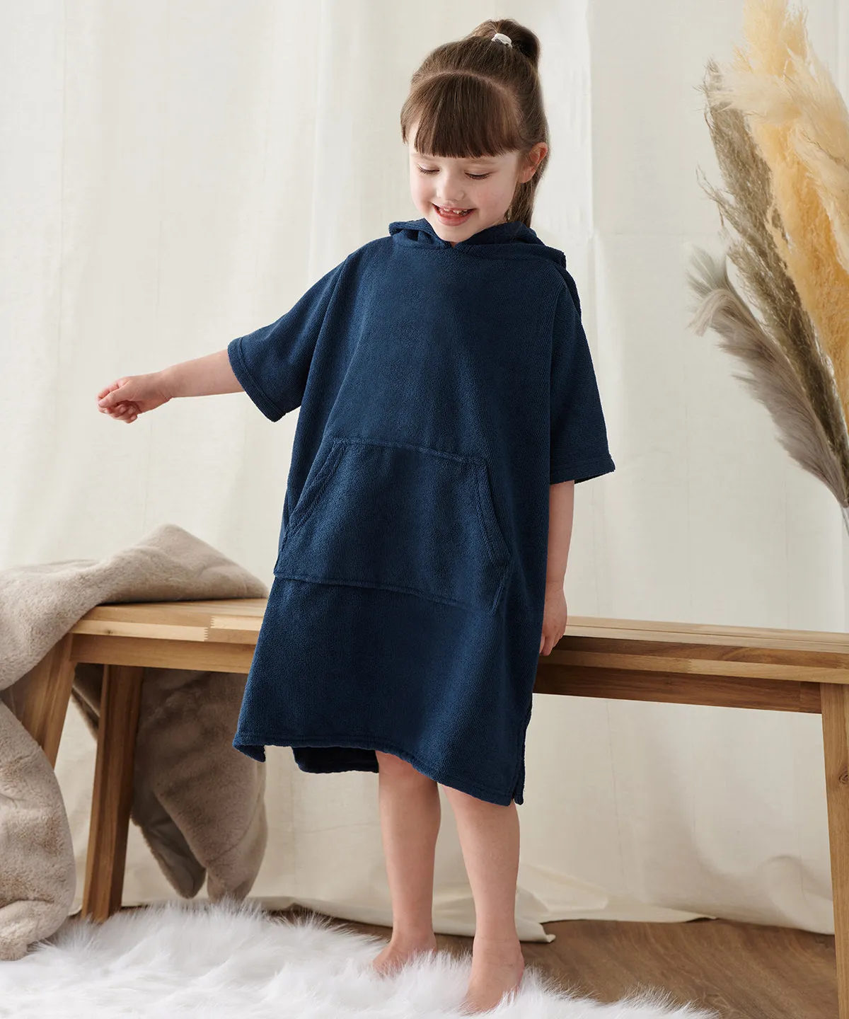 Black - Kids poncho