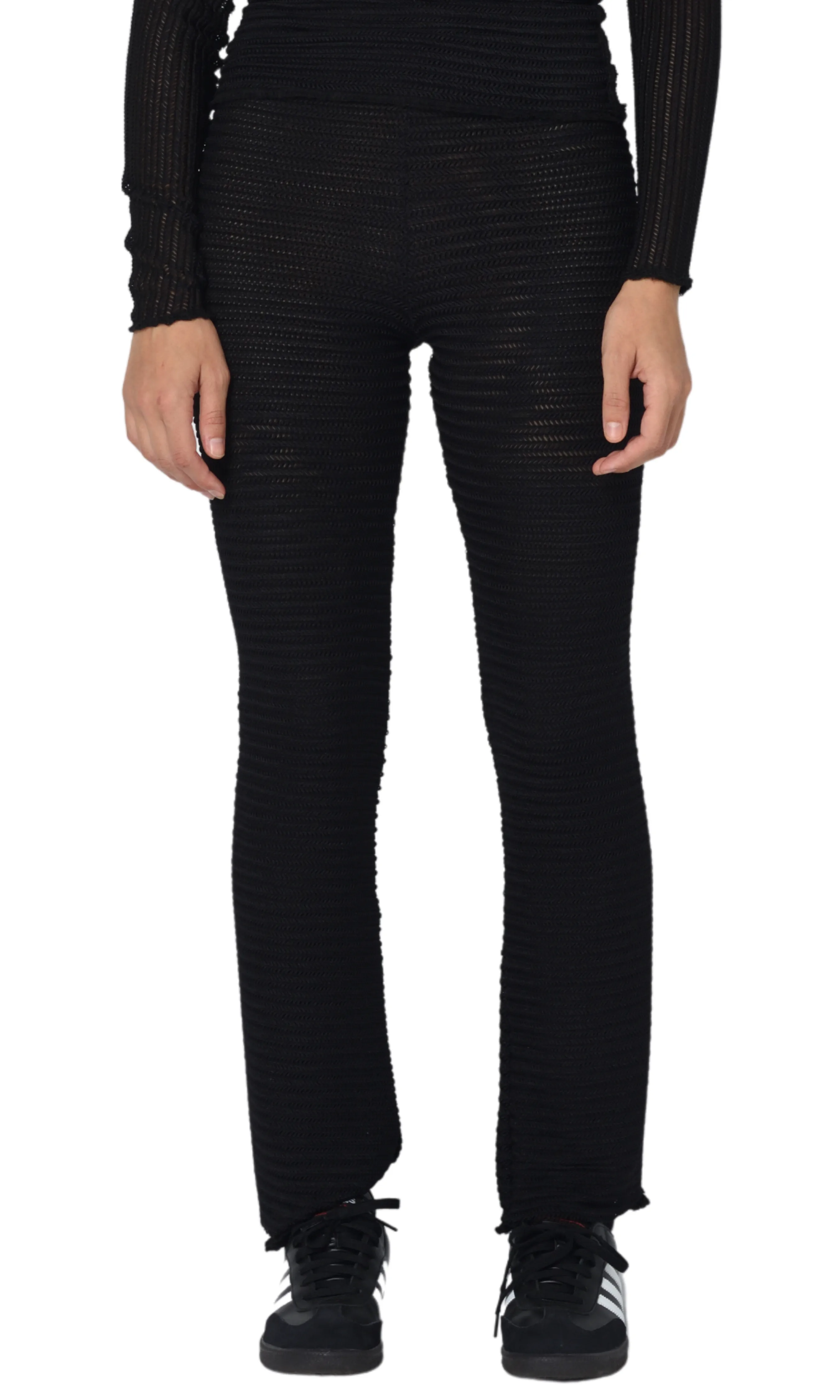 BLACK KNIT PANTS