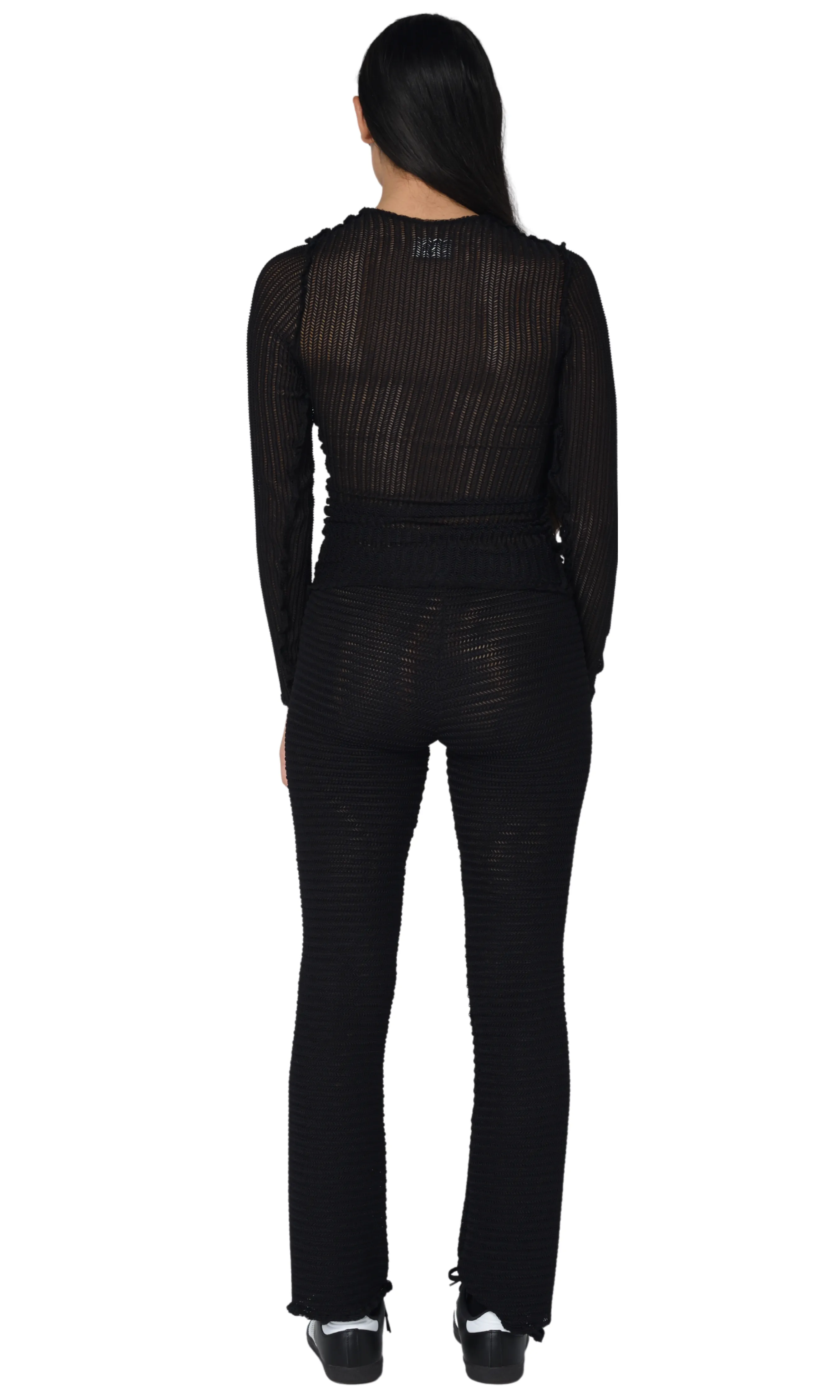 BLACK KNIT PANTS