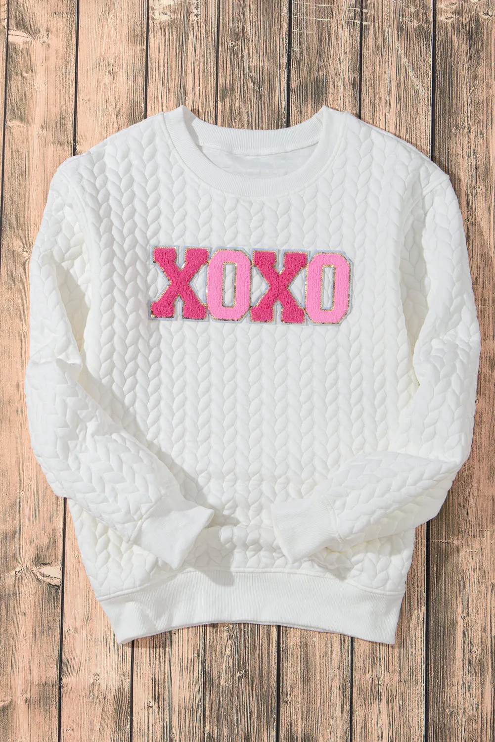 Black Merry and Bright Quilted Sweatshirt