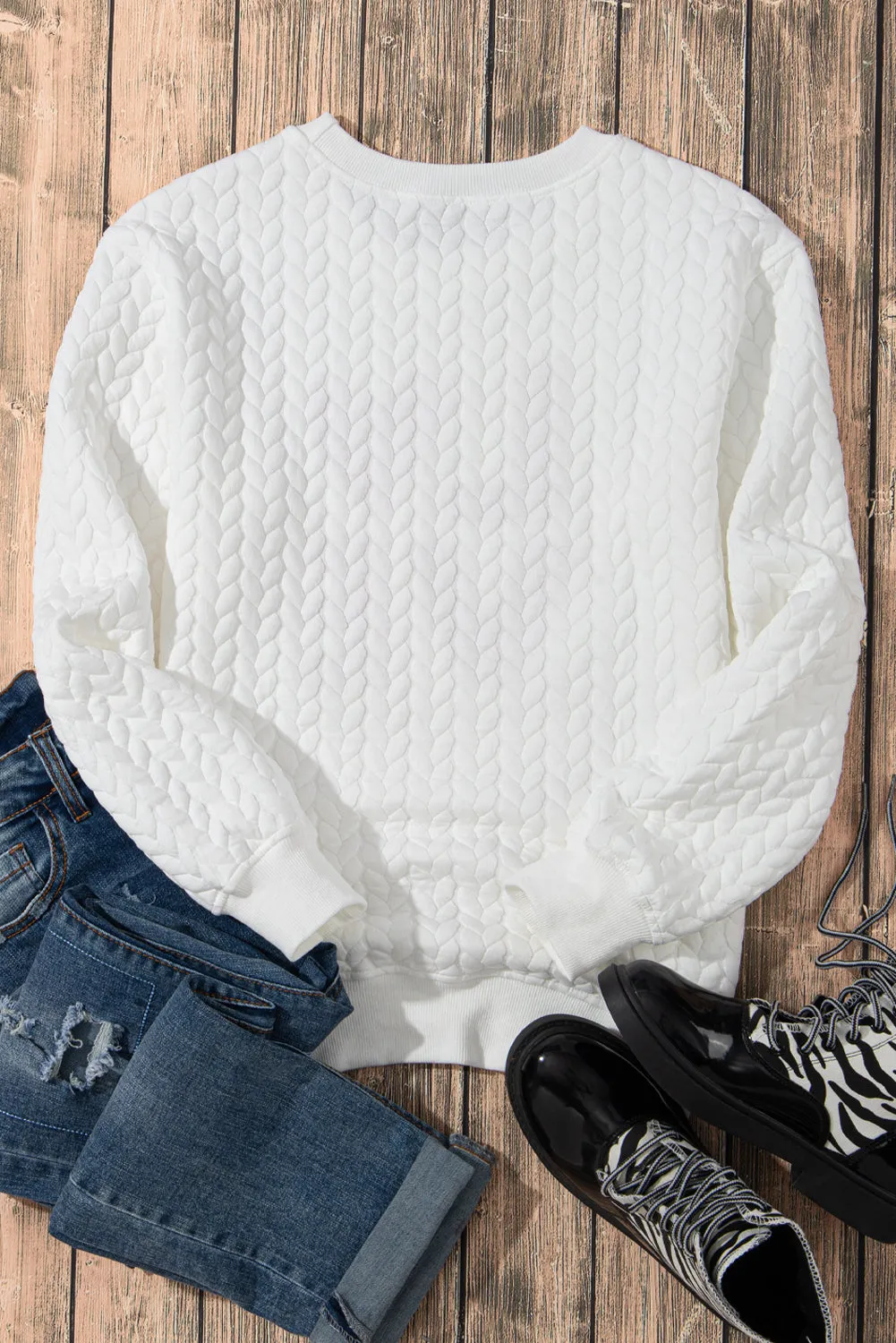 Black Merry and Bright Quilted Sweatshirt