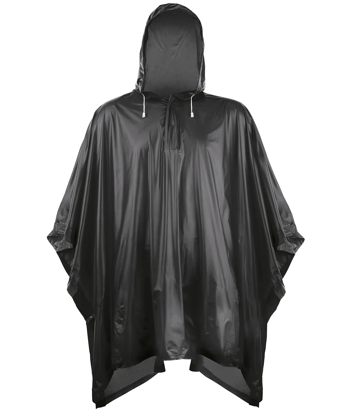 Black - Plastic poncho