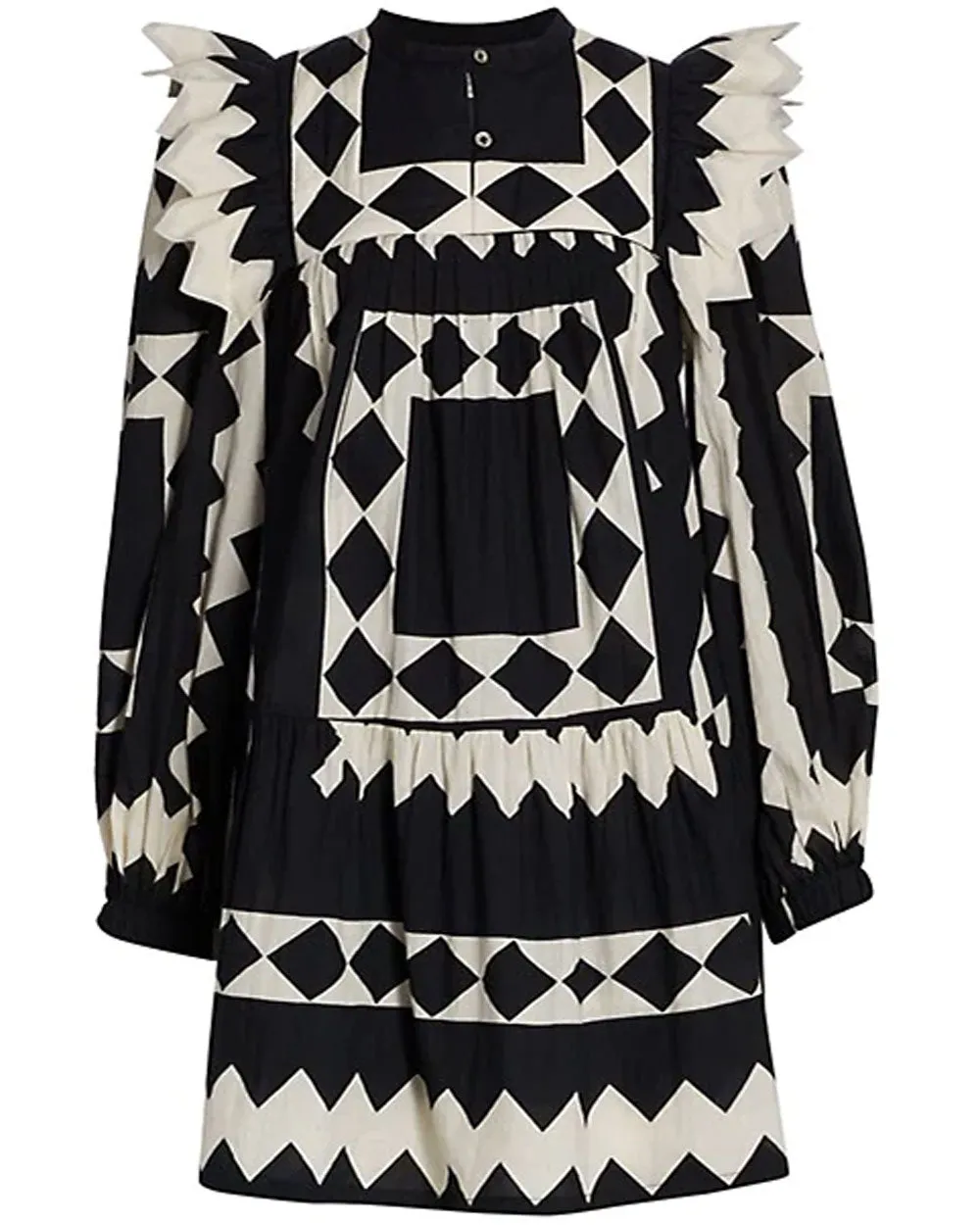 Black Quilted Helena Tunic