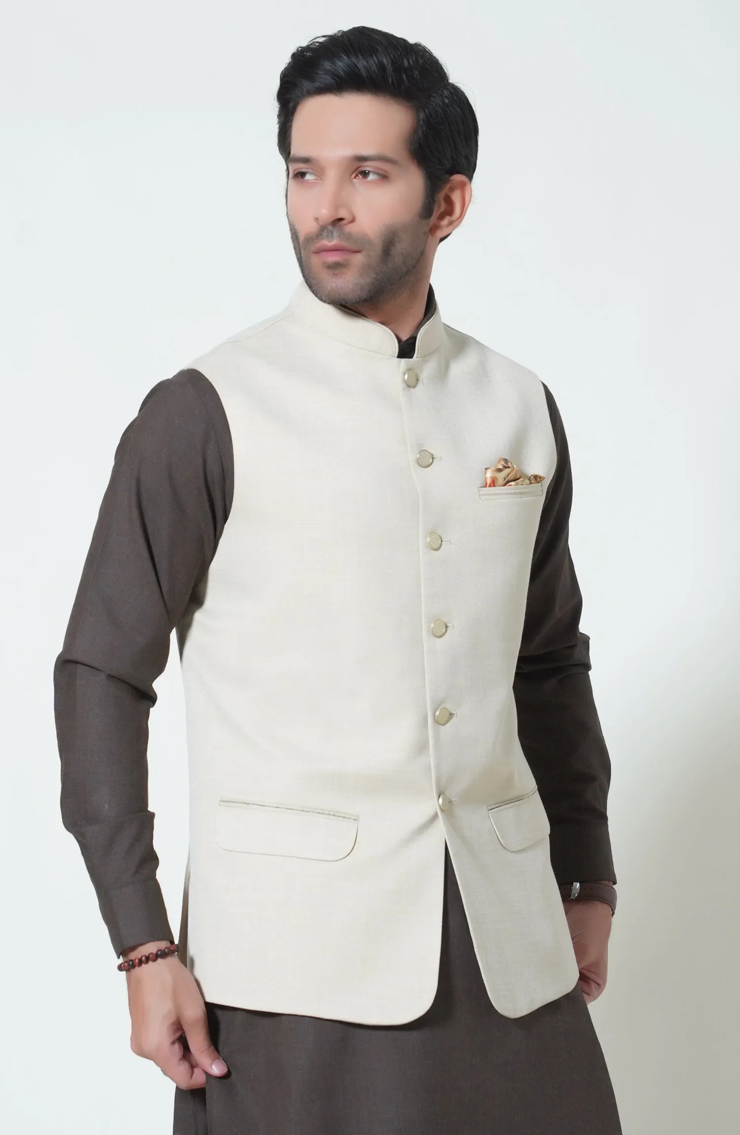 Blended Waistcoat - Beige