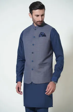 Blended Waistcoat - Blue