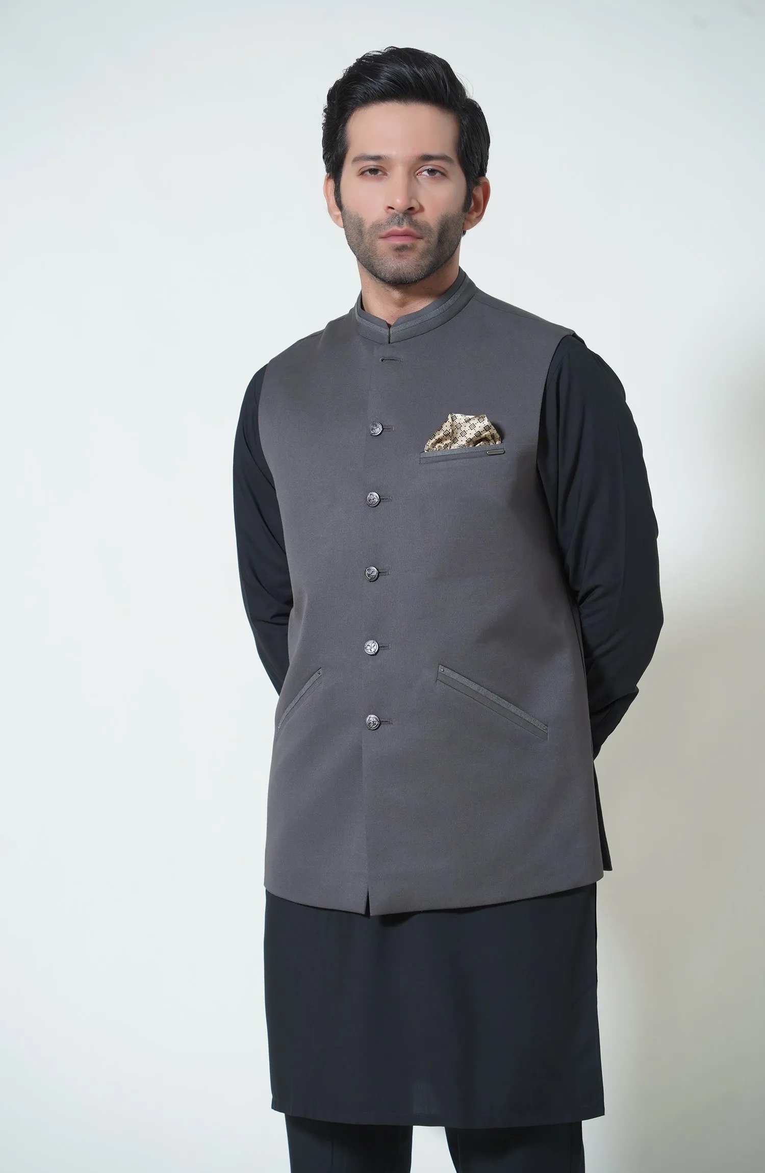 Blended Waistcoat - Dark Grey