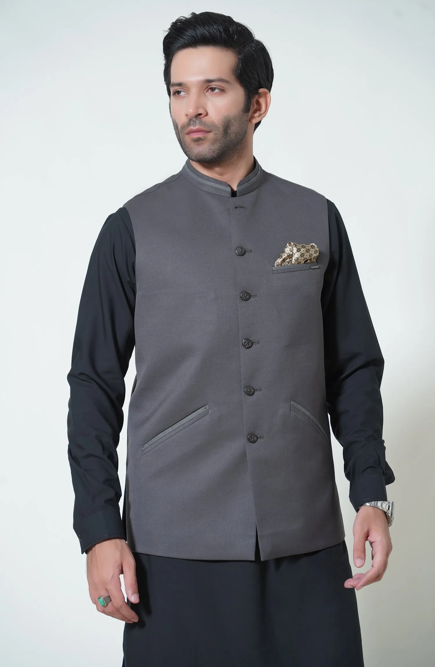 Blended Waistcoat - Dark Grey