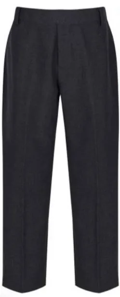 Boys Fit Junior Grey Trousers - Generous Fit