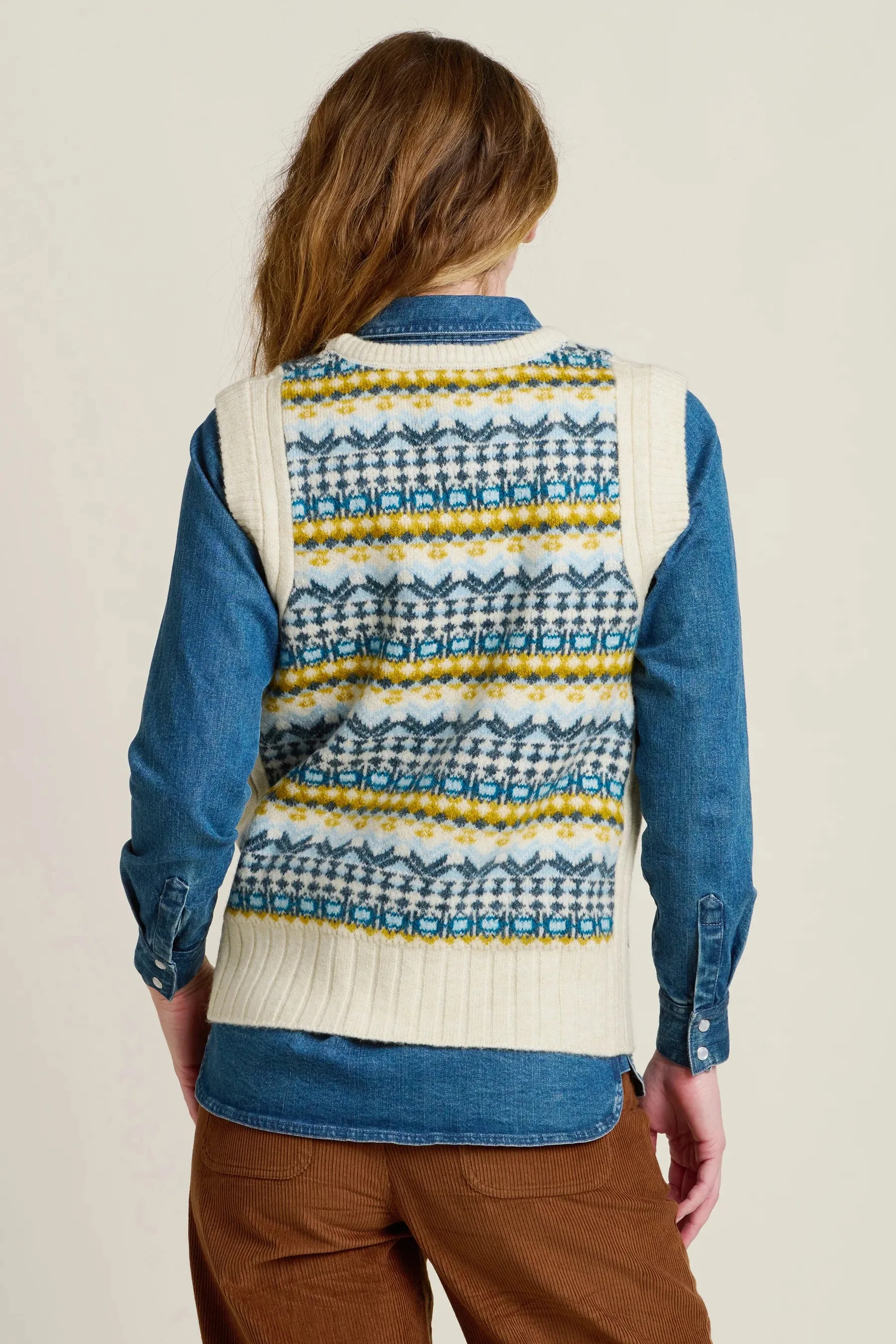 BRAKEBURN Fairisle Knitted Vest