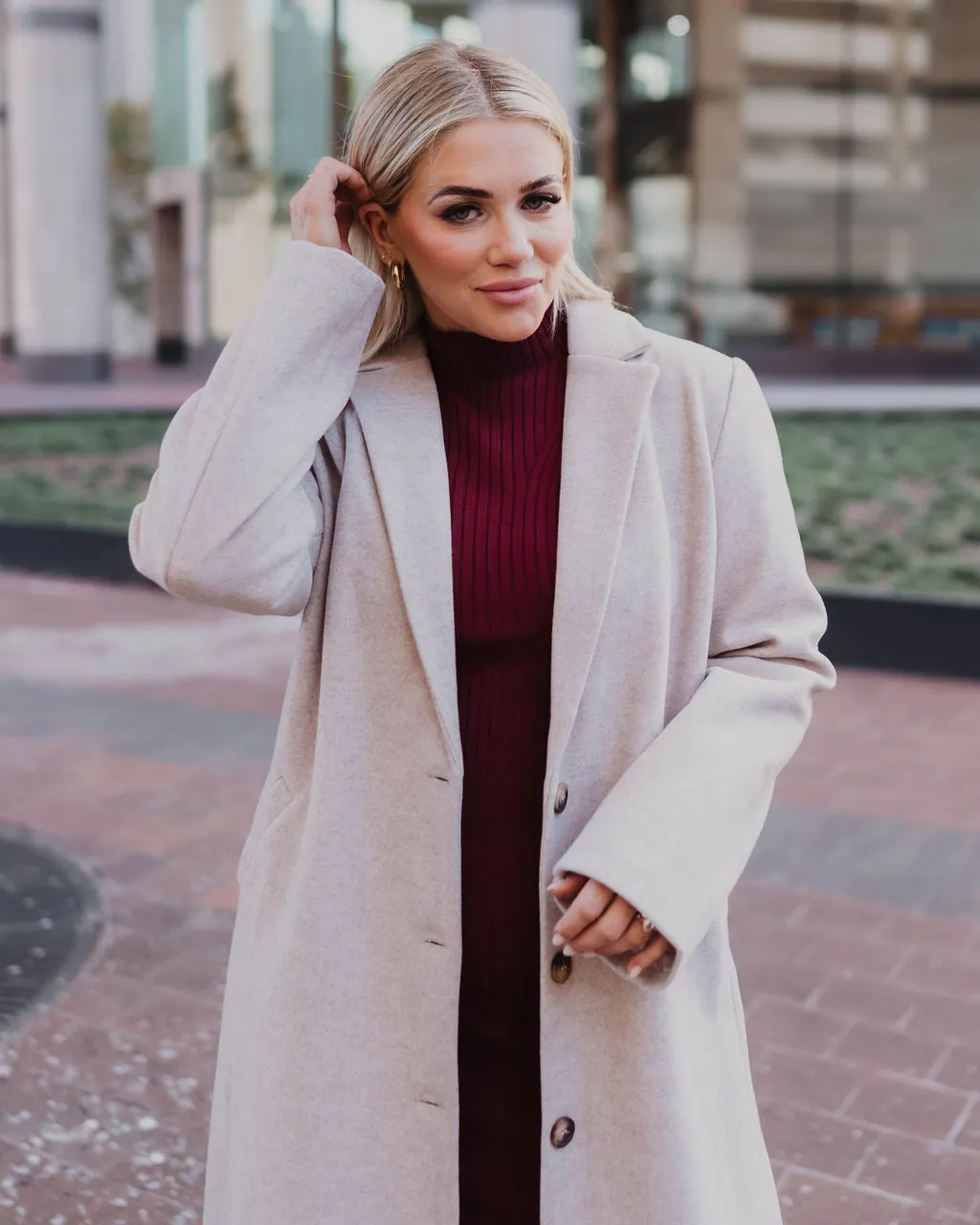 Breezy City Fall Pocketed Coat