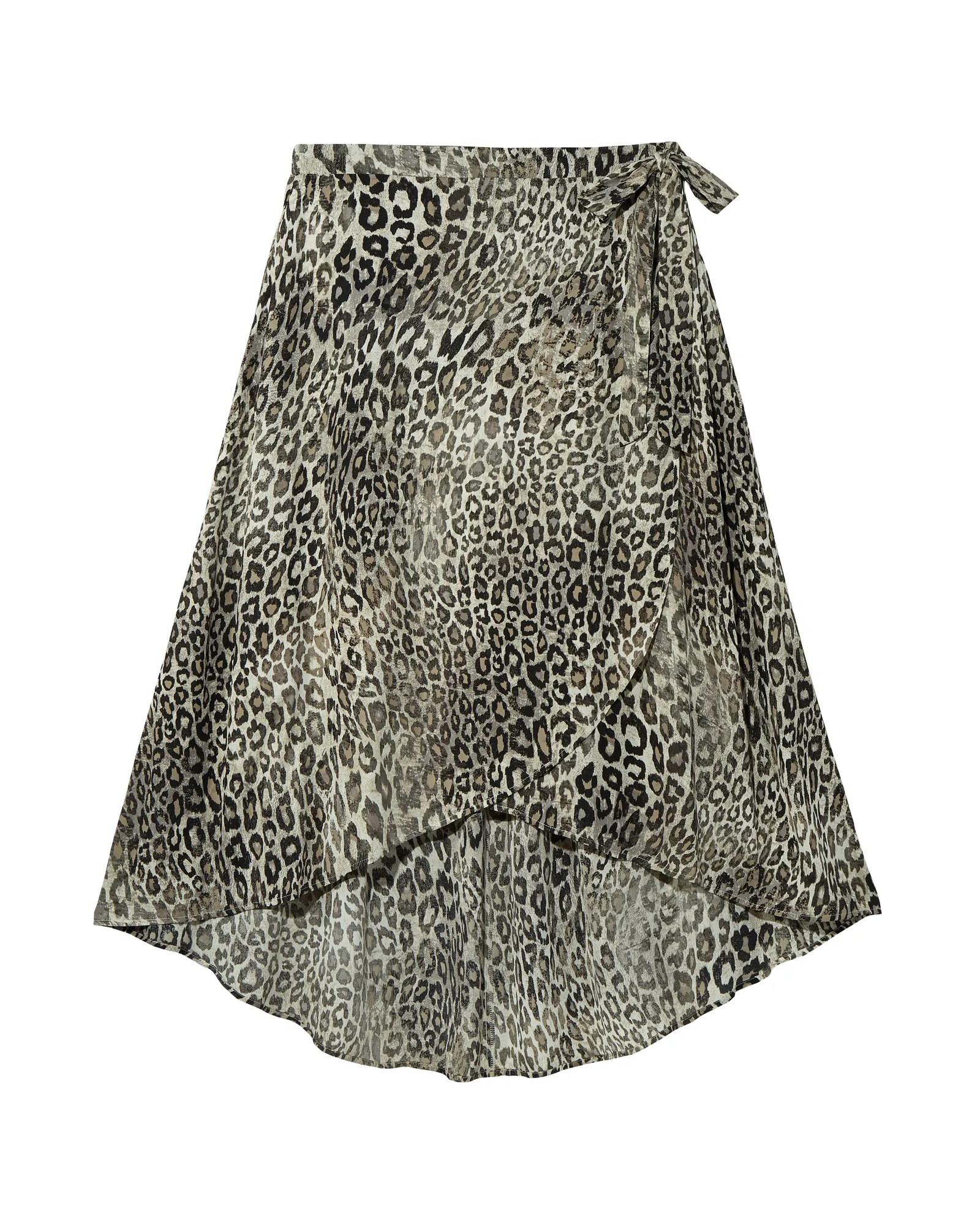 Buttercup High-Low Faux Wrap Skirt | Brown / Black