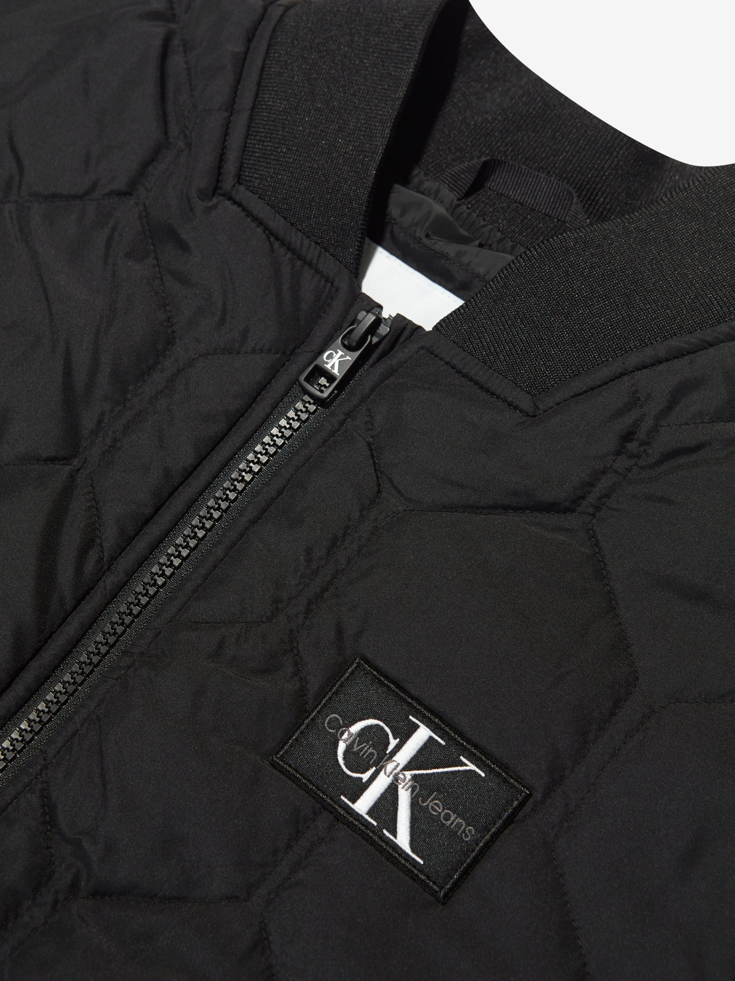 Calvin Klein Boys Quilted Vest in Black