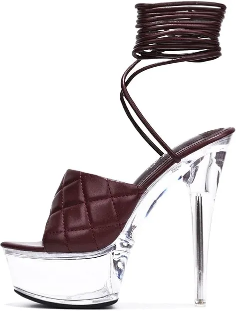 Cape Robbin Women's Maxxi Transparent Platform High Heels