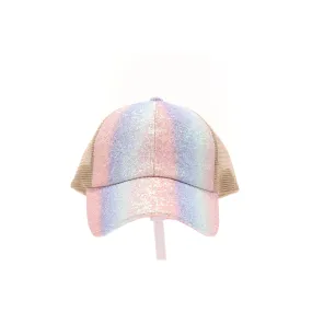 CC Beanie | Glitter Ombre High Pony Hat ~ Unicorn