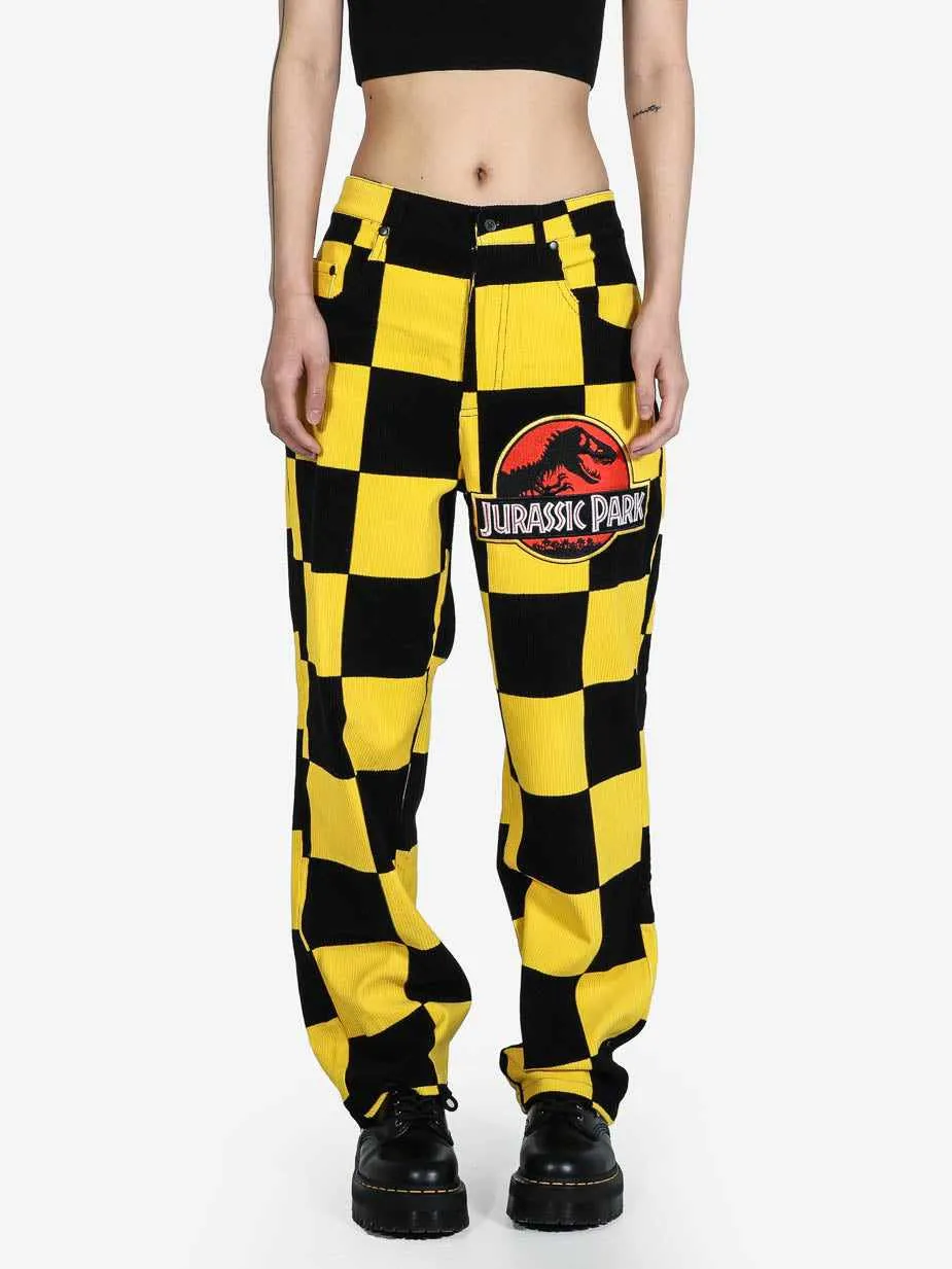 Checkered Yellow Corduroys