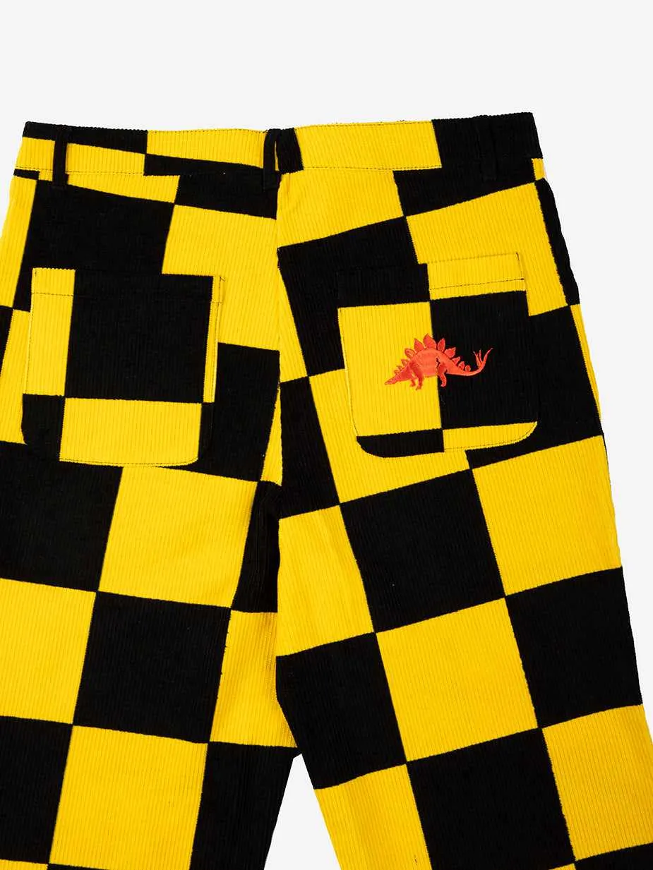 Checkered Yellow Corduroys