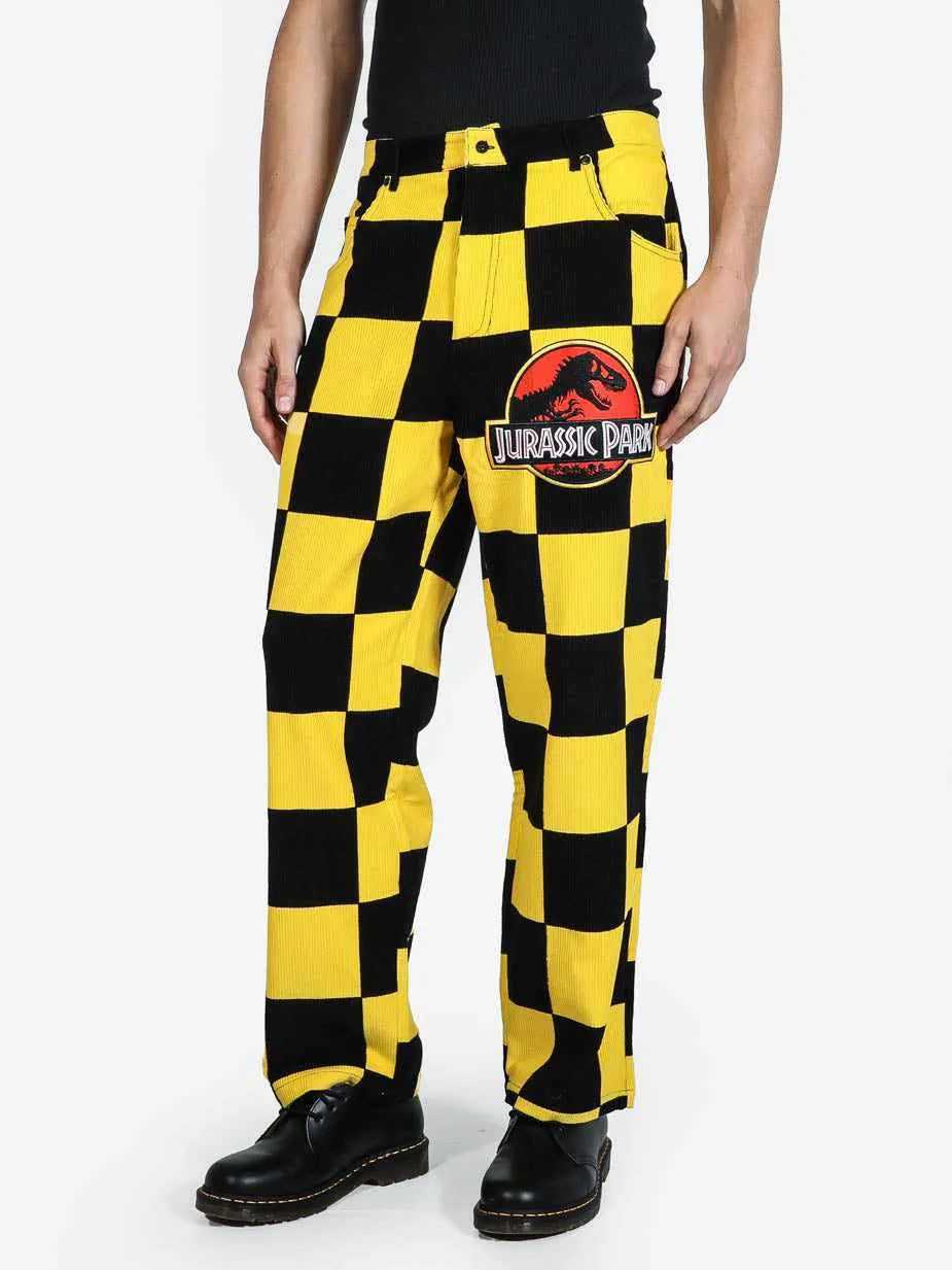 Checkered Yellow Corduroys