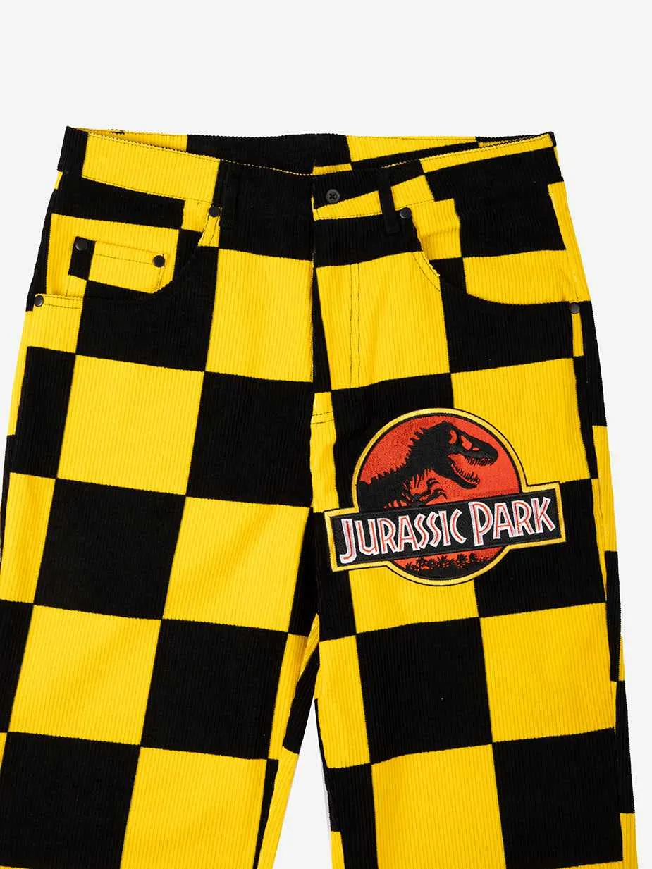 Checkered Yellow Corduroys