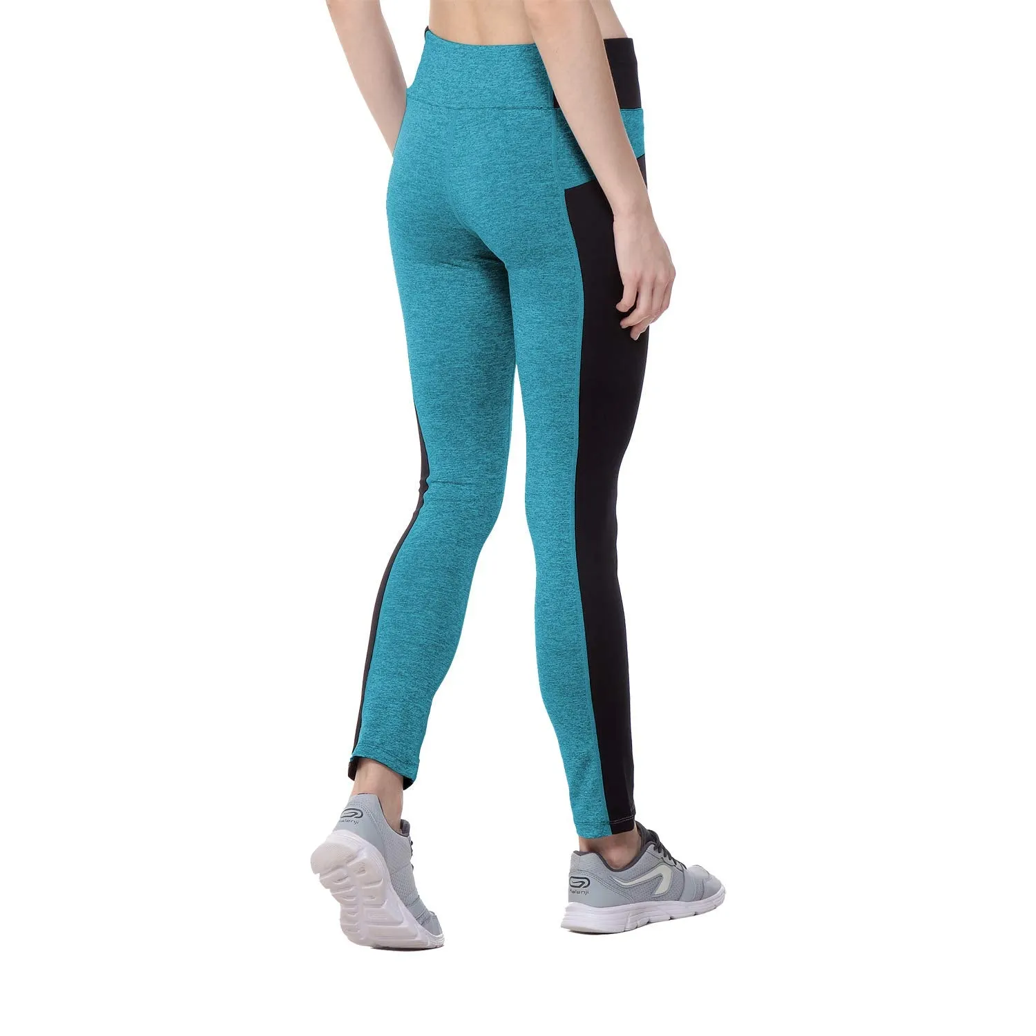 CHKOKKO Women Skinny Fit Yoga Track Pants Stretchable Gym Legging Tights Sky Blue Size S