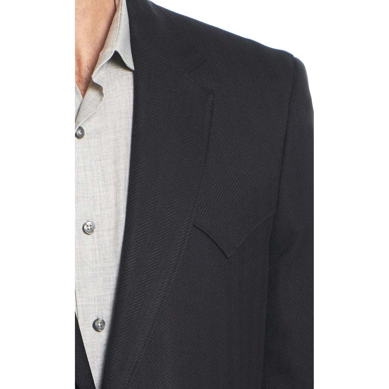 Circle S Mens Carson City Black Poly/Rayon Two-Button Sport Coat