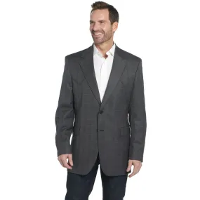 Circle S Mens Houston Elbow Patch Grey Multi Poly/Rayon Two-Button Sport Coat