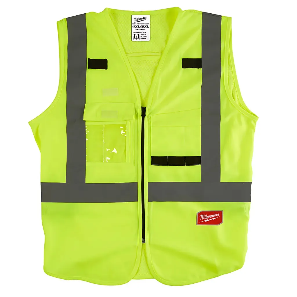 Class 2 High Visibility Yellow Safety Vest - 4XL/5XL