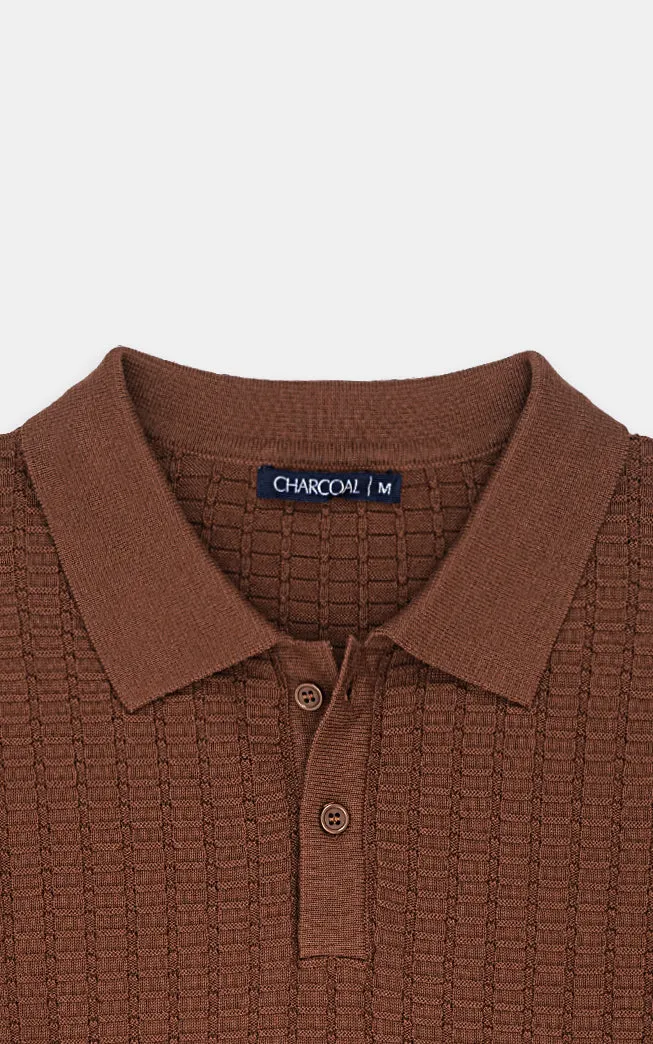 CLASSIC POLO SWEATER  BROWN