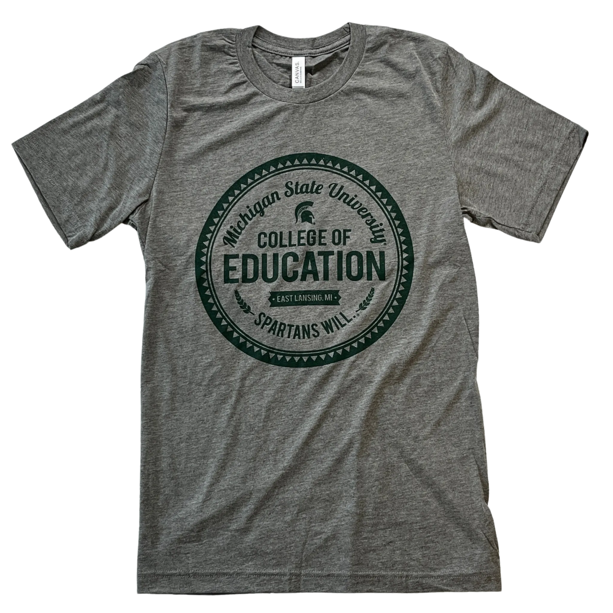 College of Education Unisex Vintage Short Sleeve T-Shirt, Gray