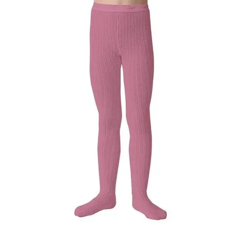 Collegien Louise Ribbed Tights | Rose Bonbon